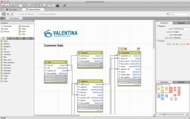 valentina studio new database