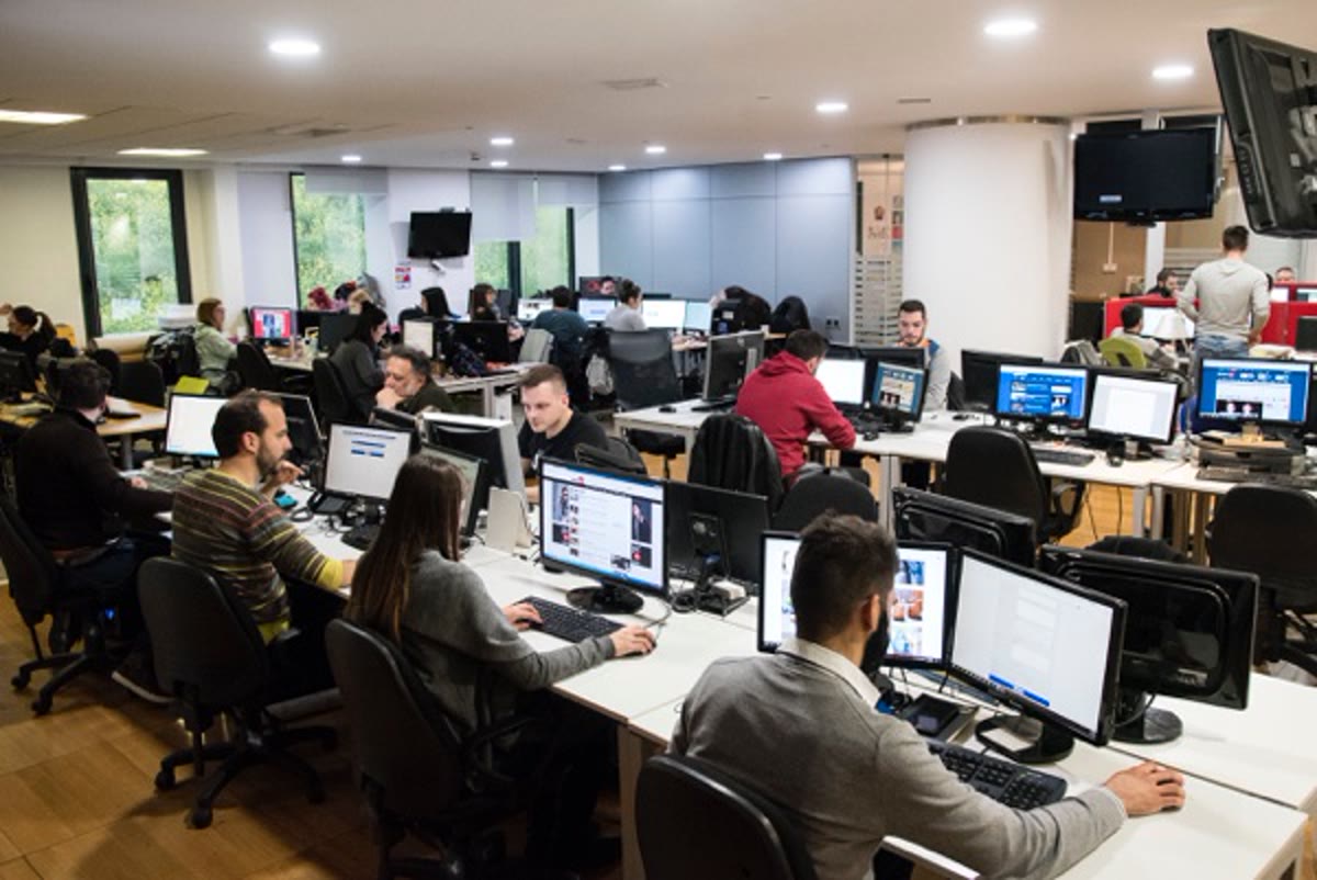 The 24Media newsroom in Athens